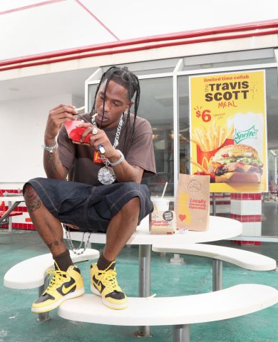 Travis Scott Surprises crew and customers at McDonald's for the Launch of The Travis Scott Meal